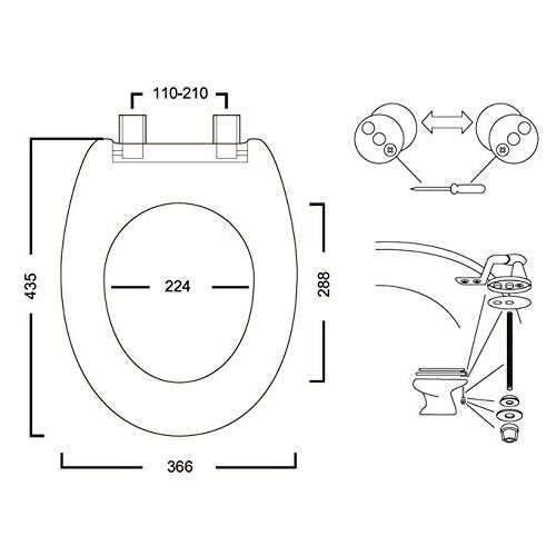Copriwater universale copri - universale, wc