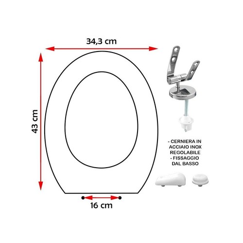 Sedile copriwater compatibile - sedile,