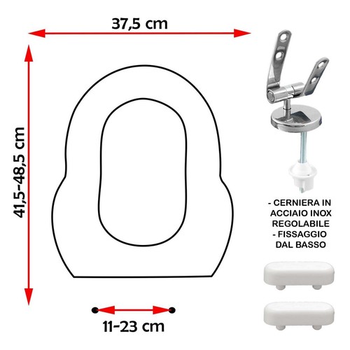 Sedile copriwater compatibile - sedile,